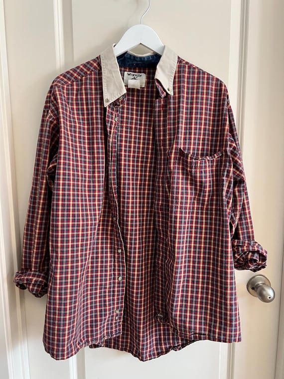 plaid button down with - Gem