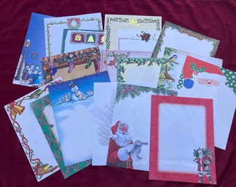 Christmas Stationery Lot / Christmas and Holiday Paper Pack