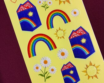 RecyLoves Sticker Sheet / Rainbow Bandana