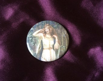 Freyja in the Forest / Freya / Norse Goddess / Mythology / Button / Pin