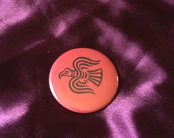 Raven on Red / Button / Pinback