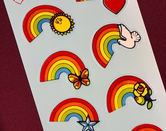 RecyLoves Sticker Sheet / 80’s Rainbow Wrap