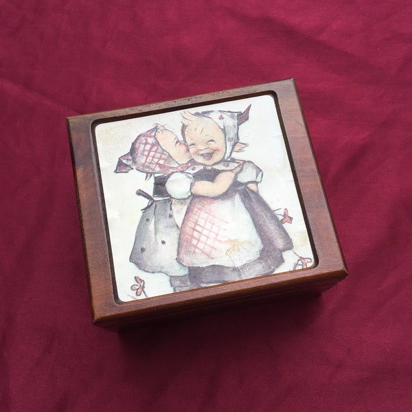 Vintage Lador  Hummel Music Box / Jewelry Box / Telling Secrets / Love Story