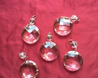 Round Circle Glass Crystal Prism Pendant