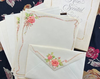 Rose Scented Stationery Set