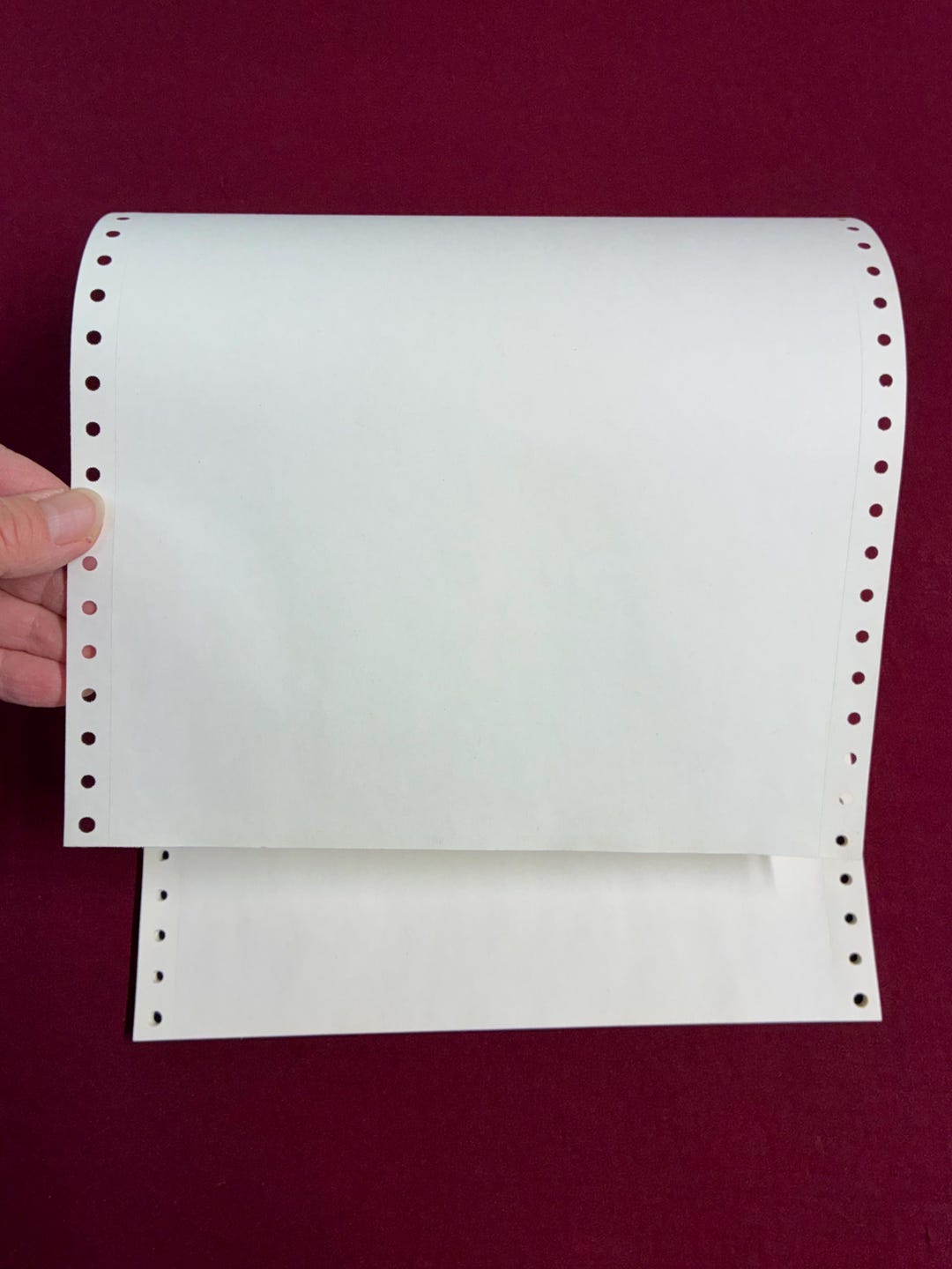 White Continuous Feed Computer Paper/ Set of 25 - Etsy