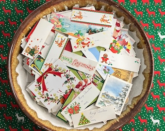 Vintage Christmas Tags / Lot of 25 Randomly Chosen / Lucky Dip