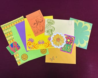 Vintage Stationery Paper Pack / Daisy Shrooms