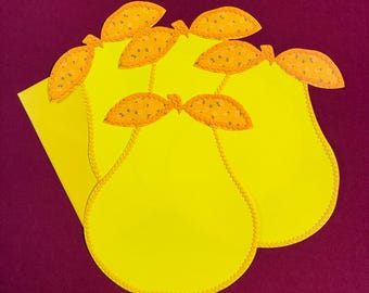 Vintage Pear Stationery Set