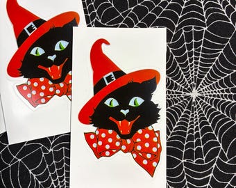 RecycLoves Sticker / Scary Halloween Cat / Set of 3 Stickers
