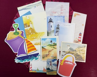At the Beach / Vintage Paper Pack / Stationery