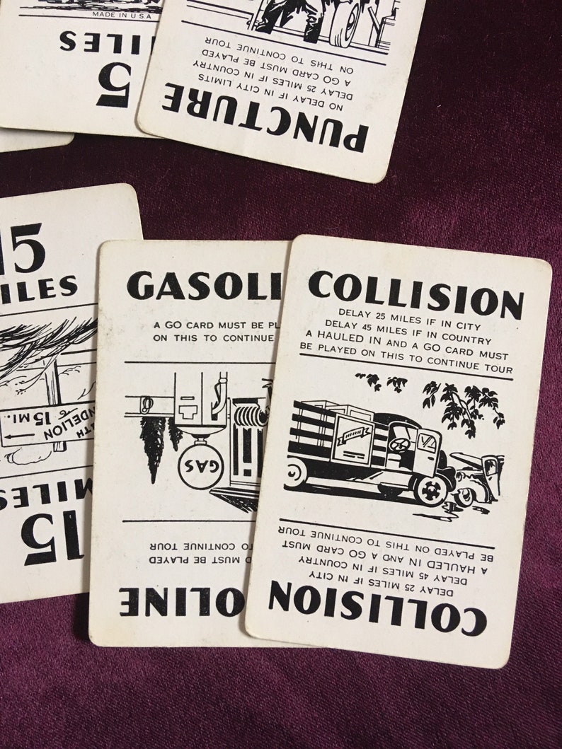 Touring Game Cards / Travel / Cars / Playing Cards / Set of 20 Individual Cards image 4