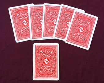 Double Dolphins Playing Cards /  Set of 6  Individual Cards