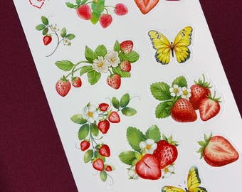RecyLoves Sticker Sheet / Strawberries