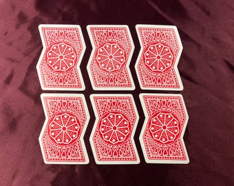 Vintage Crooked Deck Playing Cards / Set of 6 Individual Cards