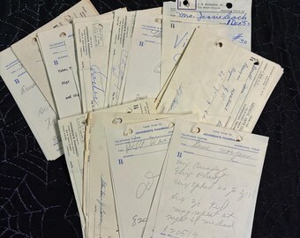 Vintage 1950s Prescriptions / Vintage Paper / Set of 20