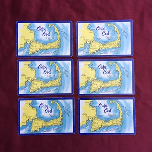 Cape Cod Collectors Souvenir Cards / Vintage Playing Cards / Set of 6 Individual Cards