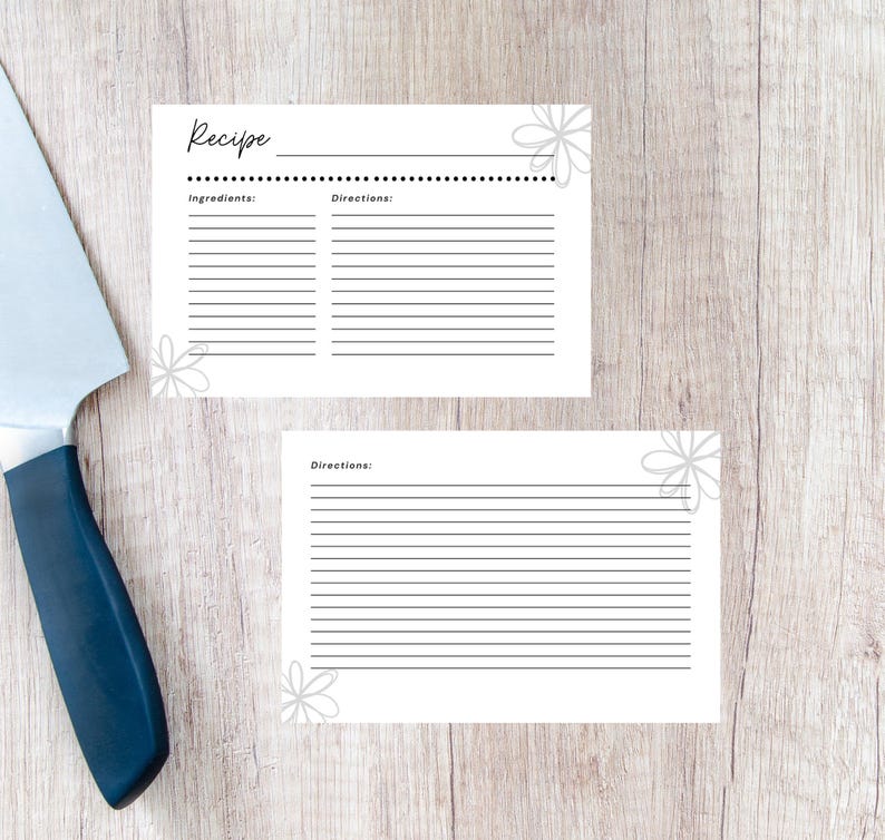 PRINTABLE Recipe Card Template Aesthetic CANVA Recipe Printable Modern PRINTABLE Recipe Card Template Aesthetic CANVA Recipe Printable Modern