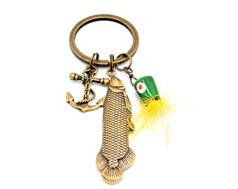 Fish Keychain, Father's Day Gift, Gift for Gramps, Dad Gift, Birthday Gift for Fisherman