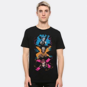 Camiseta Arcane Jinx Ekko Vi, camiseta de algodón, tallas para hombres y mujeres (ARC-983129)