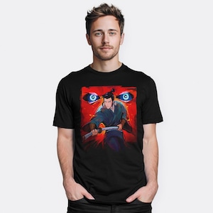 Blue Eye Samurai Mizu Art T-Shirt, Baumwolle T-Shirt, Herren Damengrößen