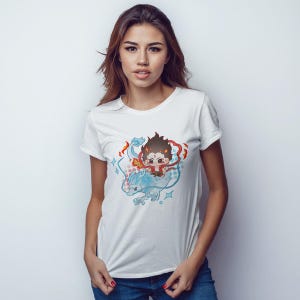 Nezha Conquers the Dragon King T-Shirt, Cotton Tee, Men&#39;s Women&#39;s Sizes (MUL-101871)