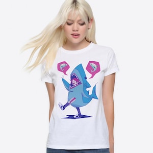 Dorohedoro Ebisu Shark T-Shirt, Cotton Tee, Men's and Women's Sizes (DHD-11114)