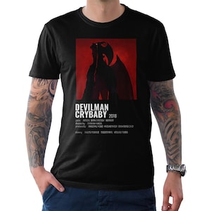 T-shirt Devilman Crybaby, in cotone, taglie da uomo a donna (ANI-09256)