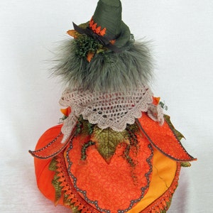 Fantasy Pumpkin Sprite Prunella Halloween Autumn Art Doll image 4