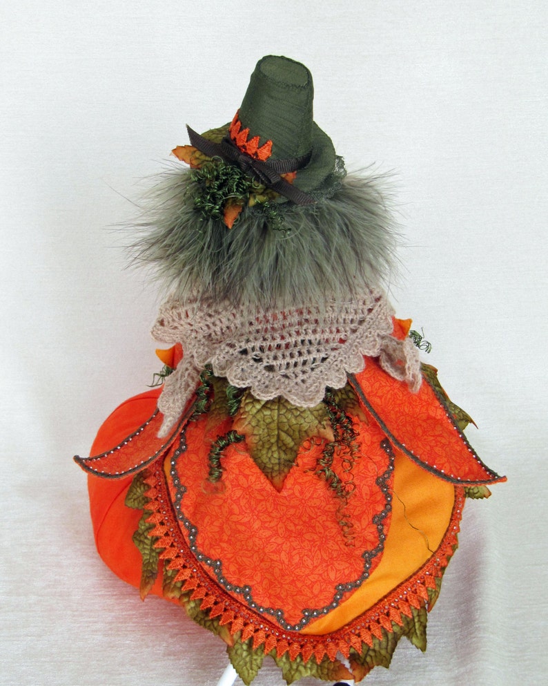 Fantasy Pumpkin Sprite Prunella Halloween Autumn Art Doll image 4