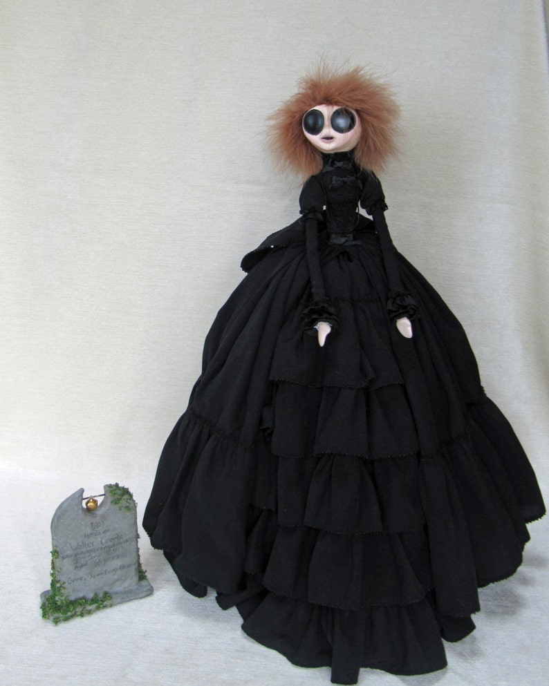 Amanda Coombe Young Widow Gothic Art Doll ooak image 4