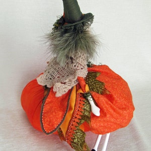 Fantasy Pumpkin Sprite Prunella Halloween Autumn Art Doll image 5