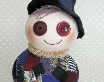 Mag Witch Podgy Patchwork Art Doll