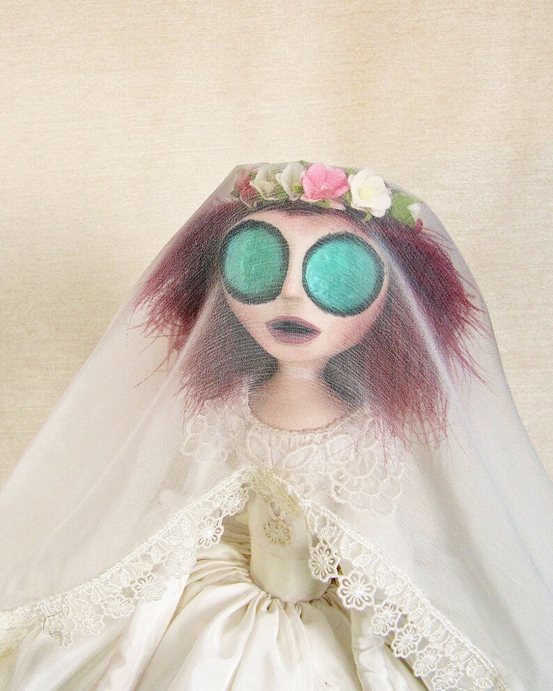 Jane Eyre Bronte Victorian Gothic Bride Art Doll image 5