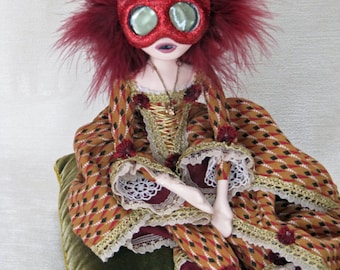 Harlequina Maria – Venetian Masquerade Harlequin Art Doll