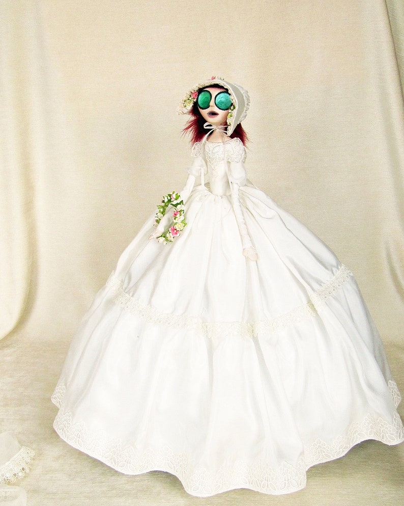 Jane Eyre Bronte Victorian Gothic Bride Art Doll image 4