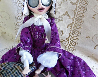 Charlotte Bronte - Novalist Victorian Art Doll by Natasha Morgan