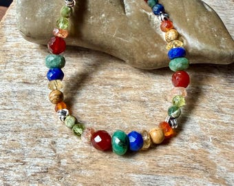 Bracelet multipierres : Bracelet ajustable coloré