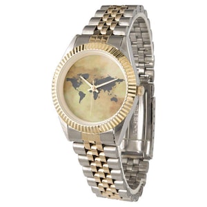 Weltkarte eWatch Uhr für Männer, Digital Globe Armbanduhr, Zeitmesser, mehrsprachiges Geschenk