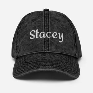 Vintage Cotton Twill Cap with Custom Name Embroidery, Personalized Baseball Hat, Retro Style Cap, Unique Gift Idea