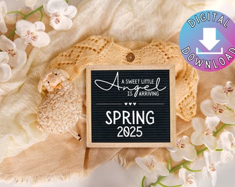 Floral Orchid Pregnancy Announcement | Beautiful Spring Flowers | Editable Instant Digital Download