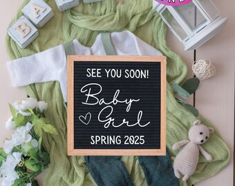 Gender Neutral | Pregnancy Announcement | Simple Baby Boy or Girl | Rustic Farmhouse | Editable Instant Digital Download