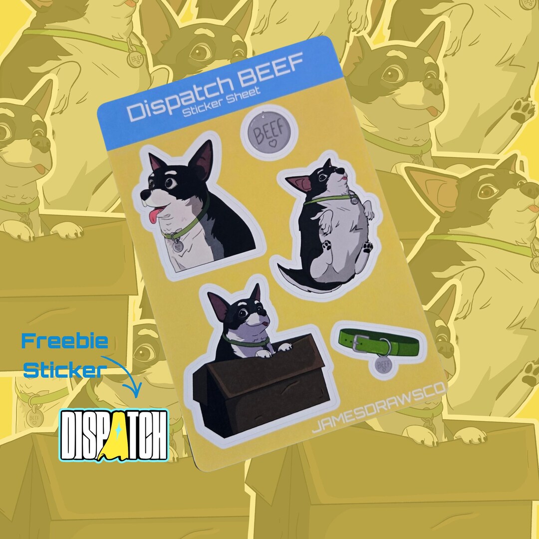 Dispatch Beef the Dog Sticker Sheet - Etsy Canada