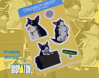 Hoja de pegatinas de Dispatch Beef The Dog