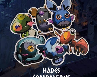 Pegatinas troqueladas de los compañeros de Hades