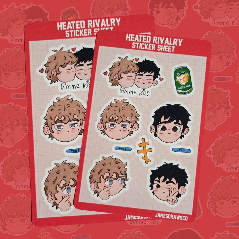 Red River Rivalry Sticker Heated Rivalry Sticker Sheet - Etsy