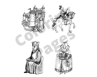 Medieval Theme Coloring Pages