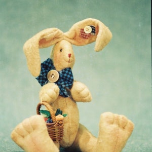 Nathaniel - Cloth Doll E-Pattern  Cute 11in sitting Easter Bunny Rabbit Epattern
