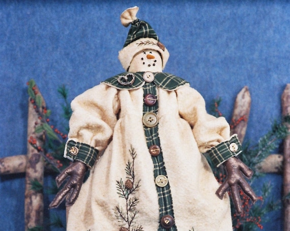 Crystal - Cloth Doll E-Pattern- 25in Christmas Snowgirl Doll Epattern