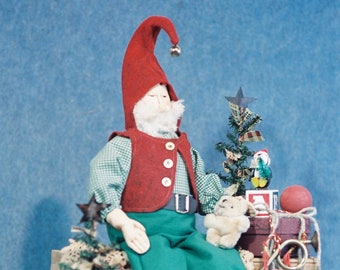 Matthew - Cloth Doll E-Pattern - 24in Christmas Elf Doll Epattern